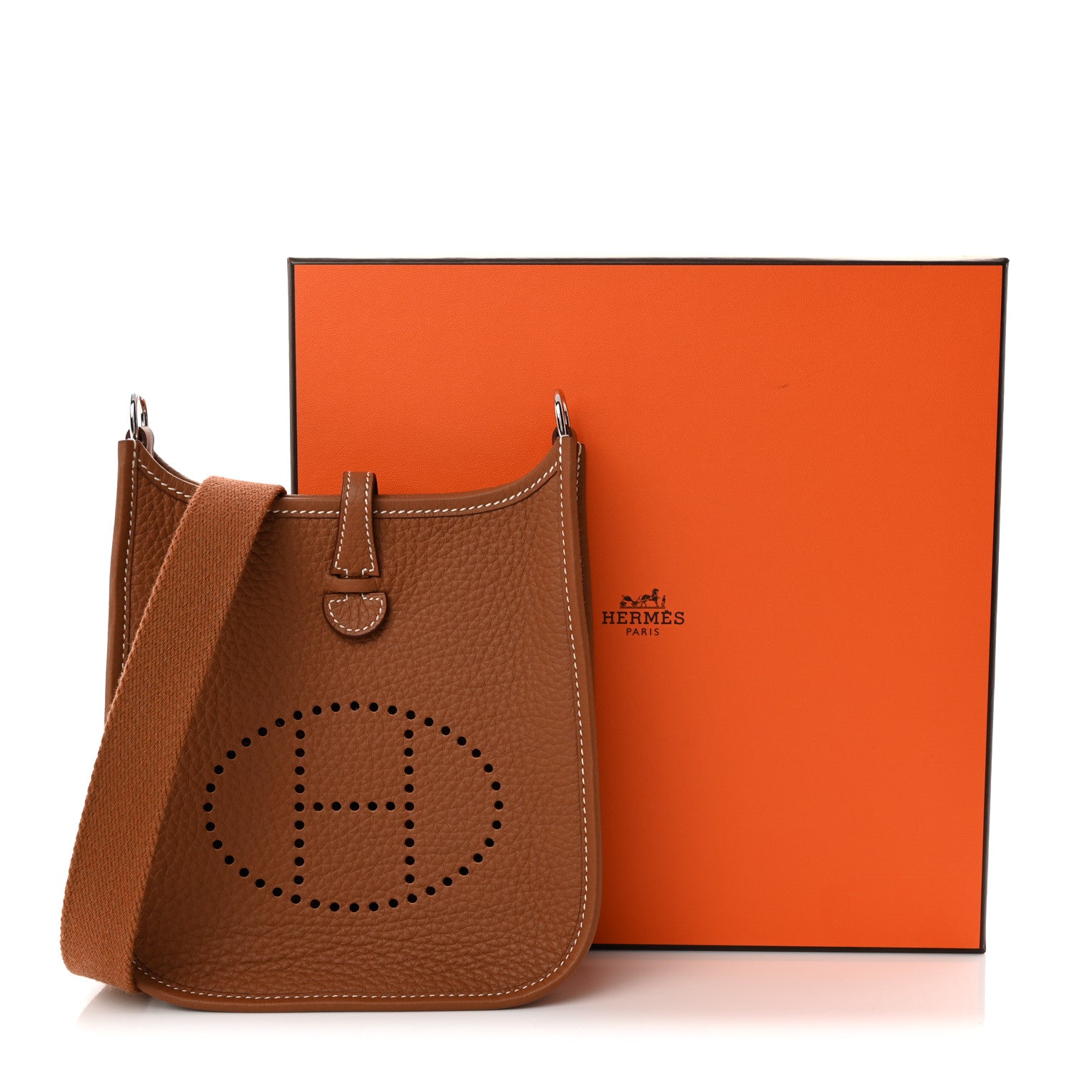 Hermes Taurillon Clemence Evelyne TPM Gold 11 of 11