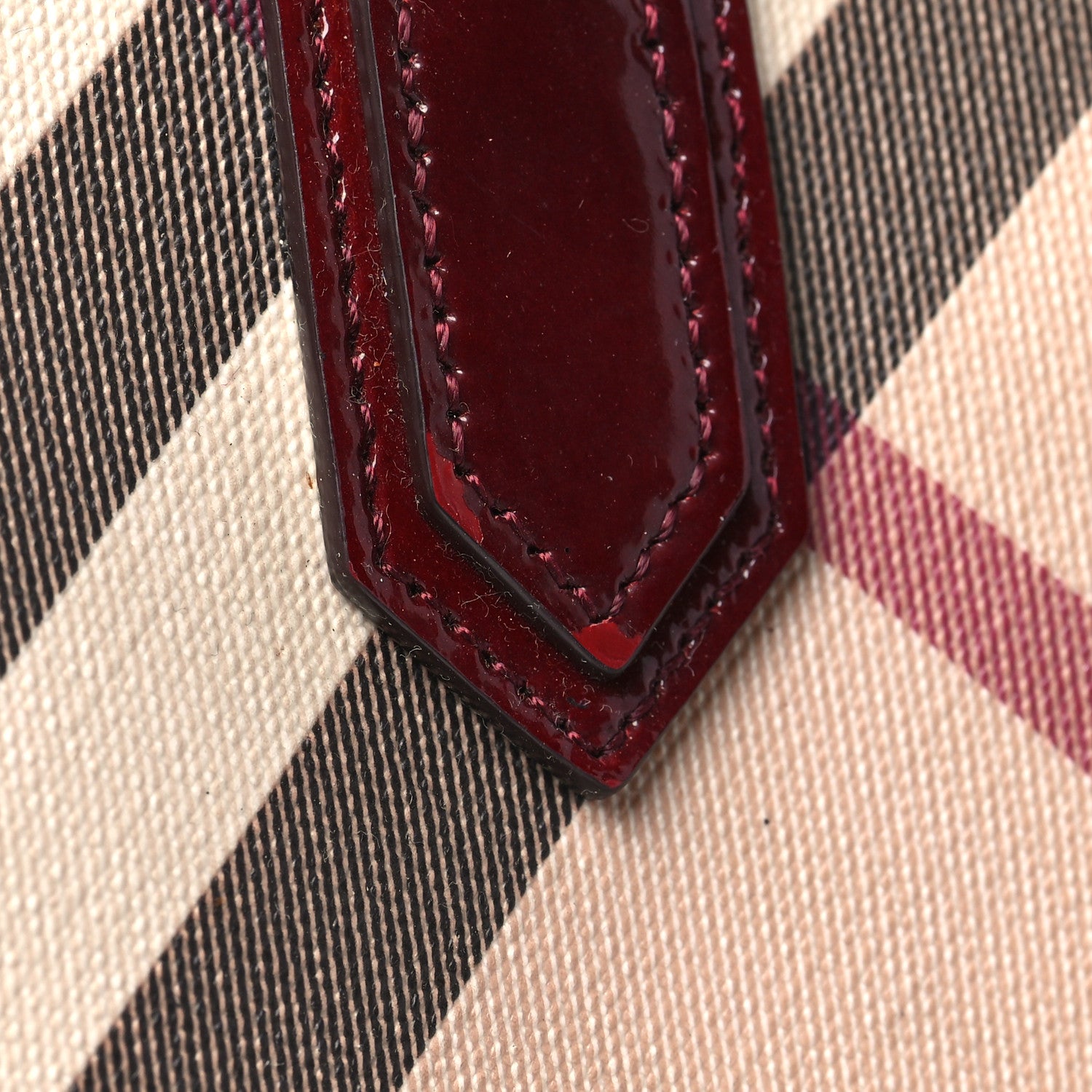 Burberry Patent Nova Check Chester Bowling Bag Raspberry Sorbet 10 of 12