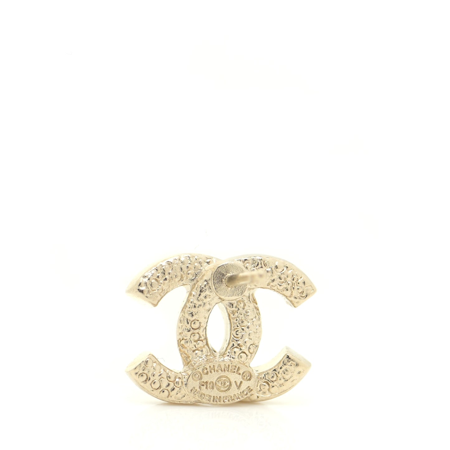Crystal CC Earrings Light Gold
