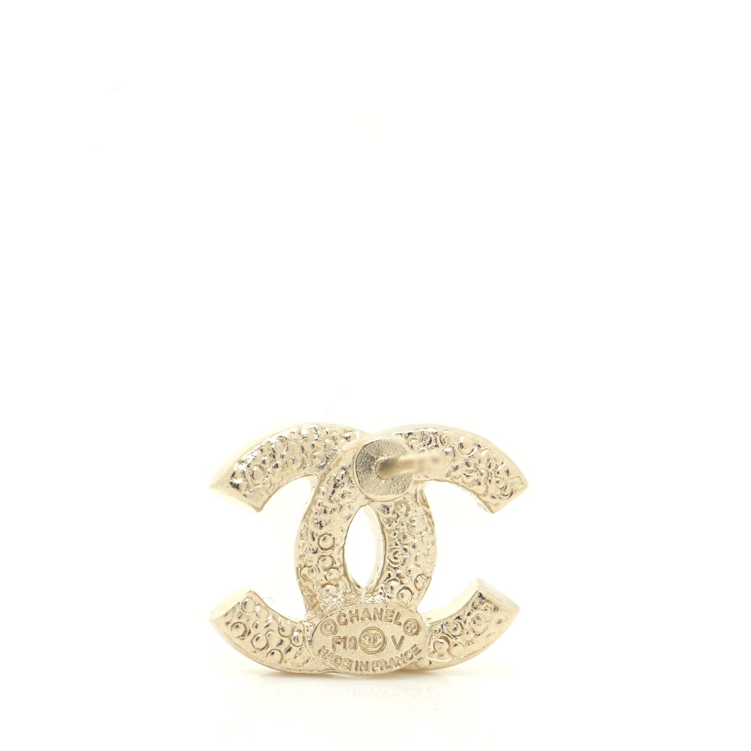 Chanel Crystal CC Earrings Light Gold 5 of 6