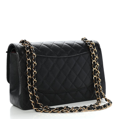 Chanel Caviar Quilted Jumbo Double Flap Black 2 of 8