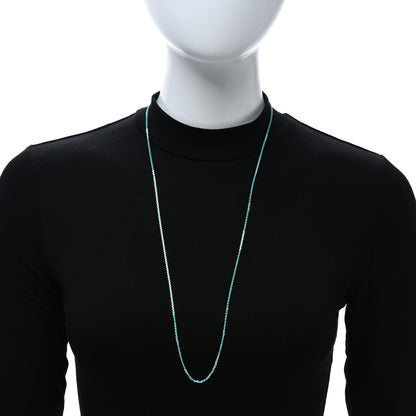 Tiffany Sterling Silver Enamel 1.75mm Chain Necklace 30" Blue 2 of 5