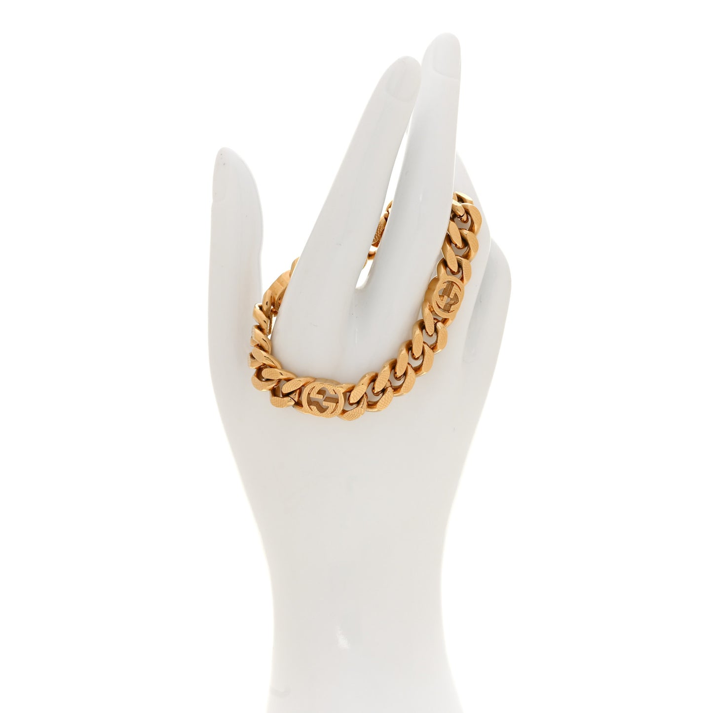 Interlocking G Curb Chain Bracelet S Gold