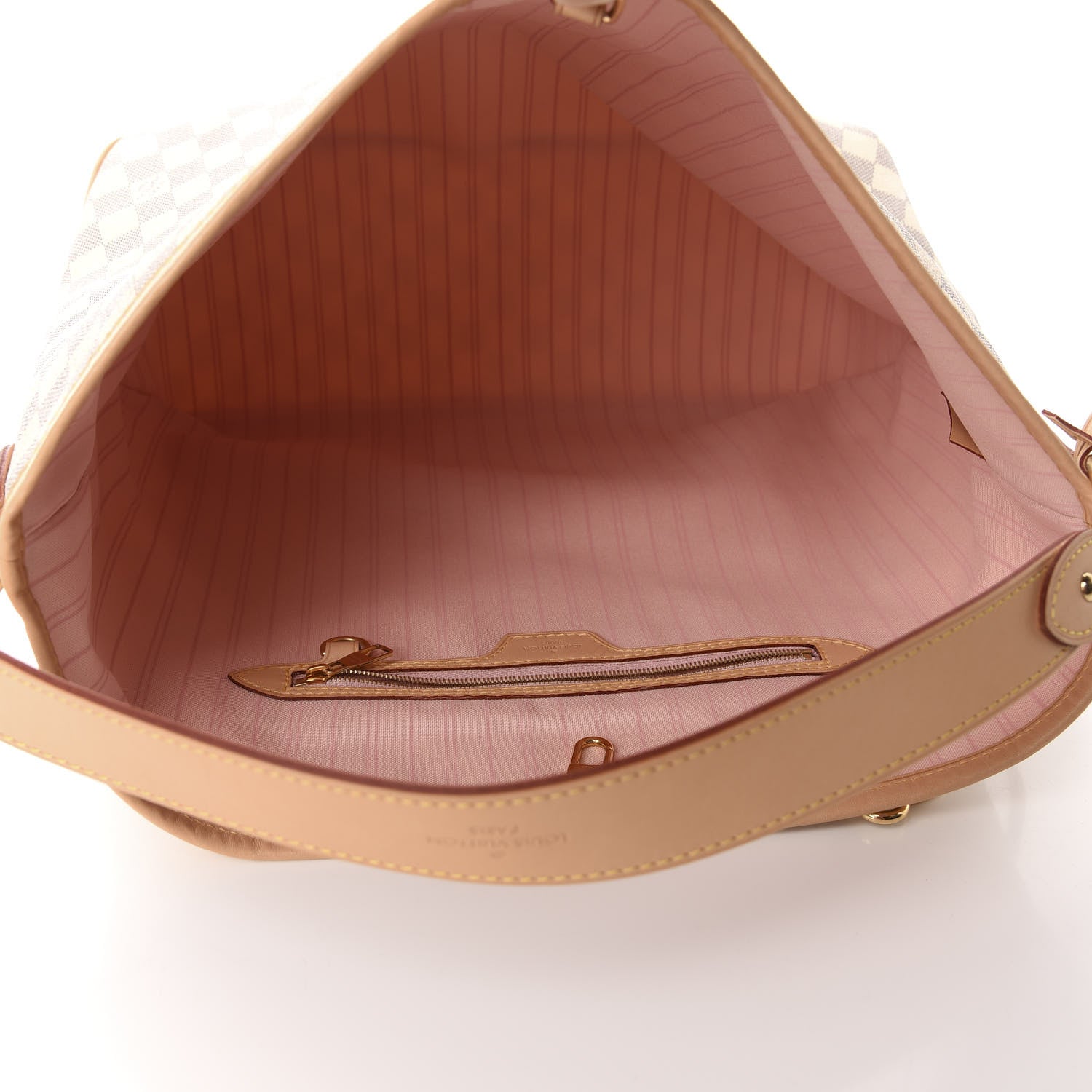 Louis Vuitton Damier Azur Delightful MM Rose Ballerine 5 of 11