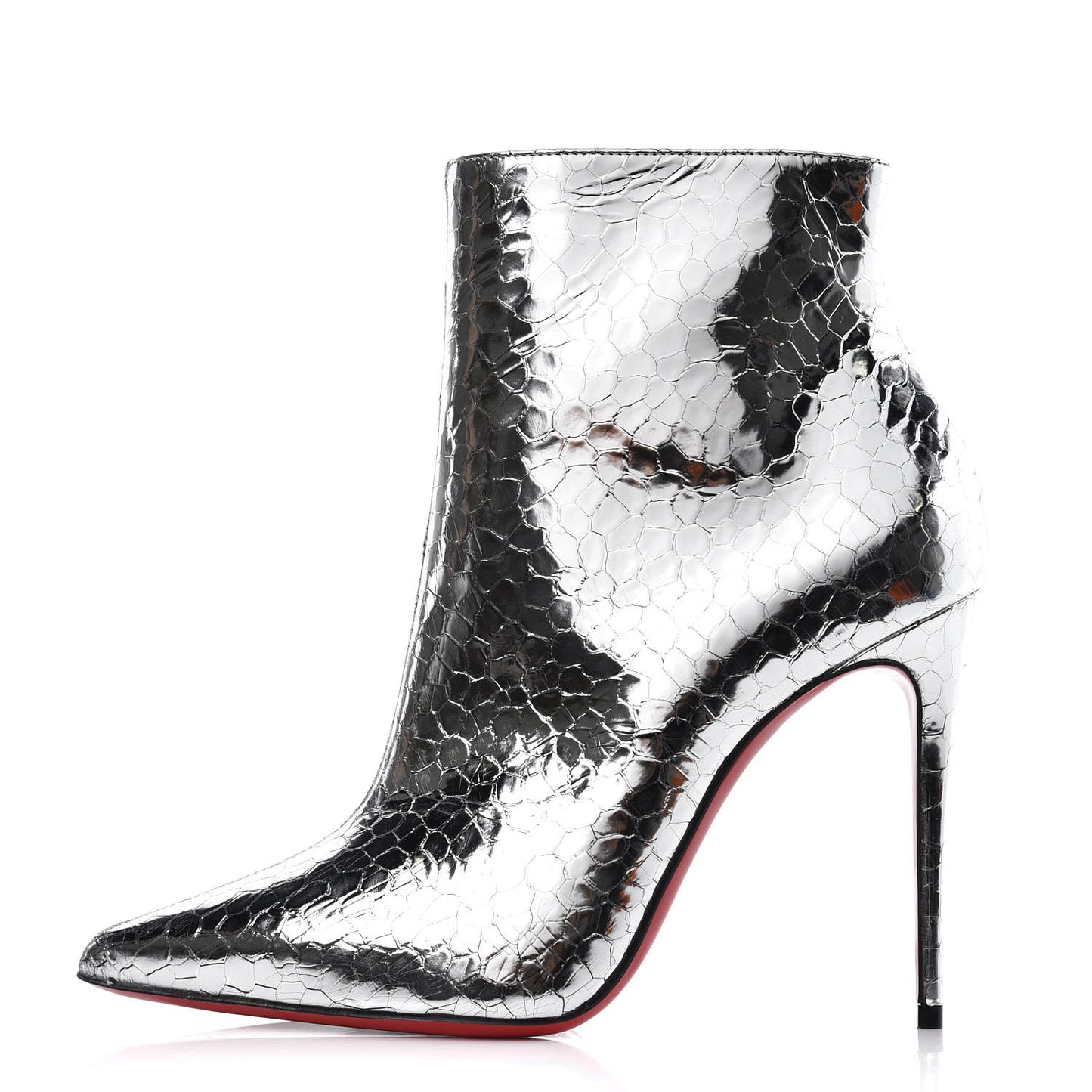 Calfskin Craquele So Kate Booty 110 Ankle Boots 38 Silver