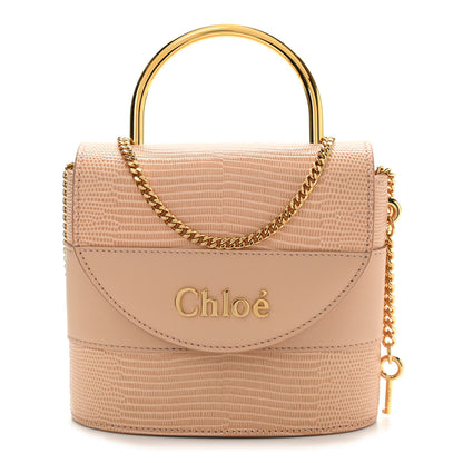 Chloe Calfskin Lizard Embossed Small Aby Lock Delicate Pink 1 of 10