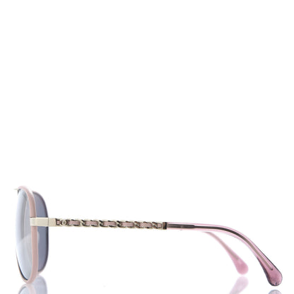Chanel Lambskin Aviator Chain Sunglasses 4194-Q Pink 2 of 8
