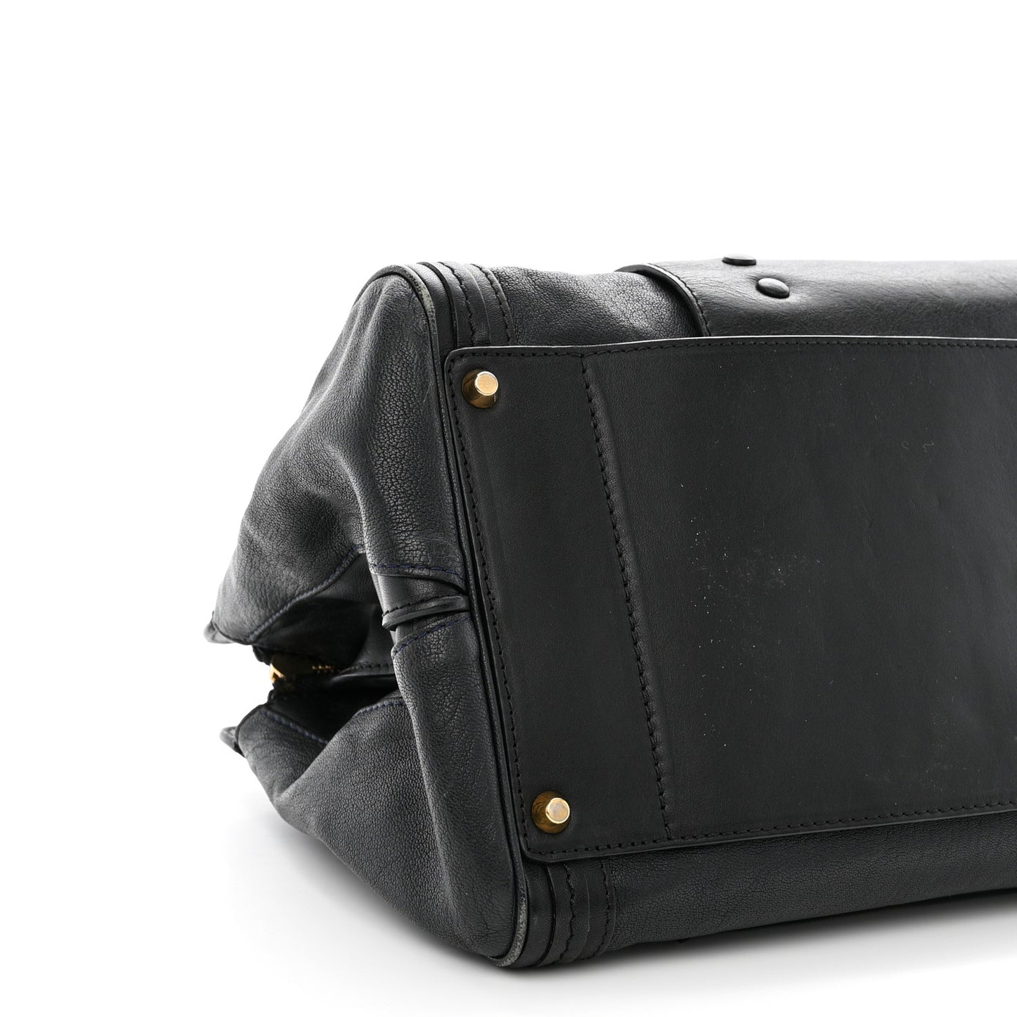 Calfskin Goatskin Medium Alice Satchel Black
