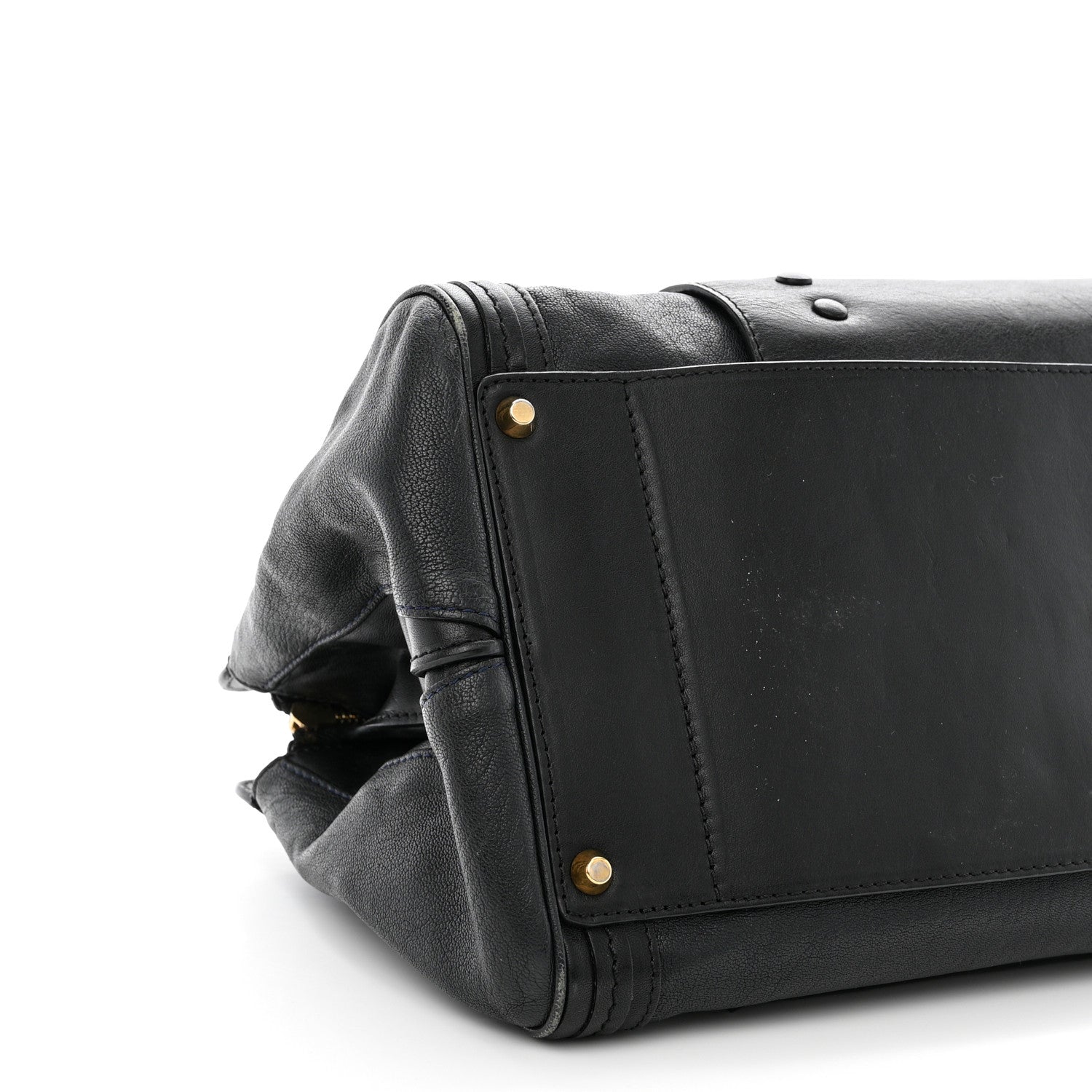 Chloe Calfskin Goatskin Medium Alice Satchel Black 10 of 12