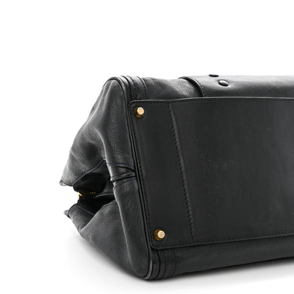 Chloe Calfskin Goatskin Medium Alice Satchel Black 10 of 12