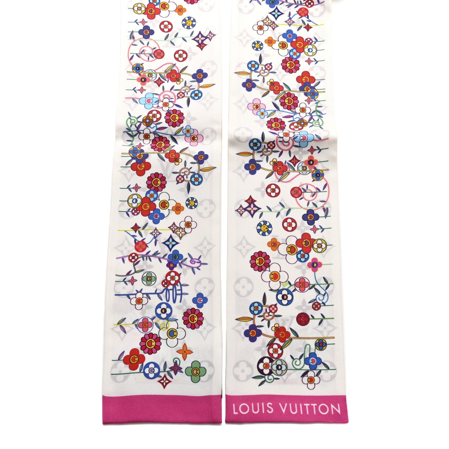 Louis Vuitton LV X TM Silk Superflat Monogram Bandeau White