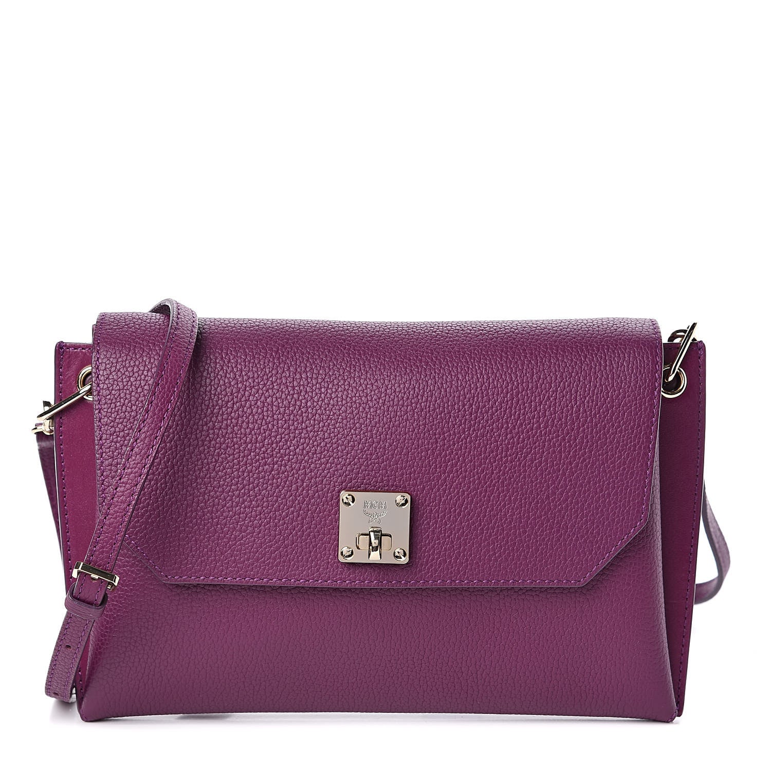 MCM Grained Calfskin Small Milla Clutch Mystic Purple 1 of 8