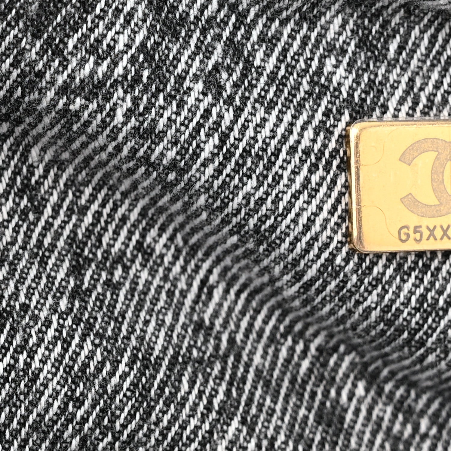 Chanel Washed Denim Quilted Medium Chanel 19 Flap Black White 6 of 10