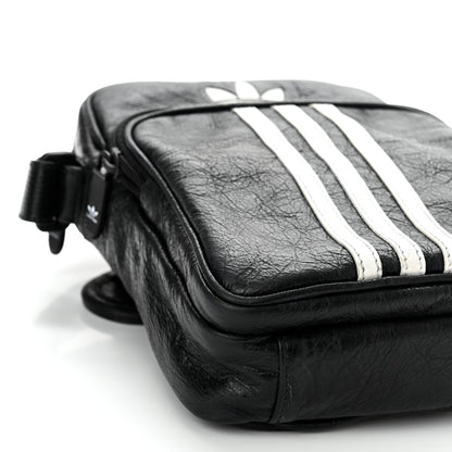 Balenciaga X ADIDAS Agneau Arena Trefoil Logo Messenger Bag Black White 9 of 10