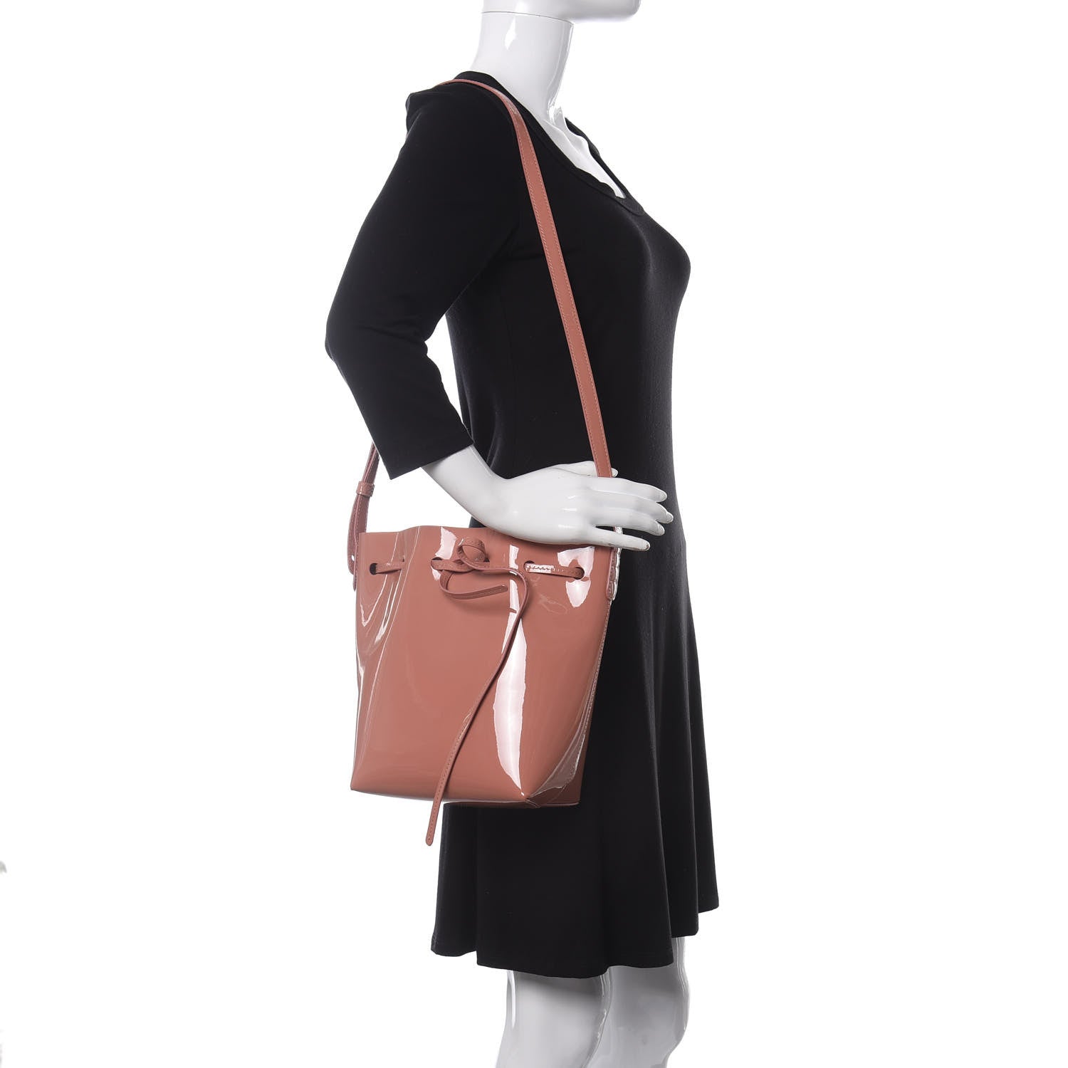 Mansur Gavriel Patent Calfskin Mini Bucket Blush 2 of 10