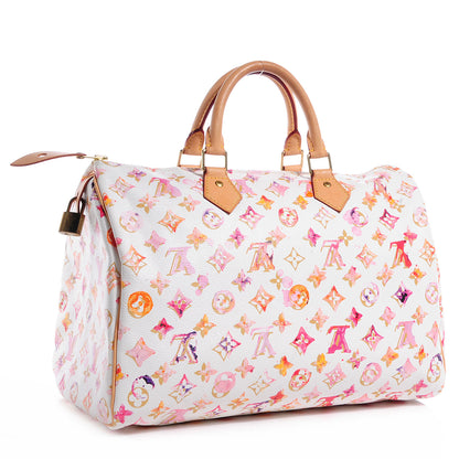 Louis Vuitton Watercolor Aquarelle Speedy 35 White 2 of 6