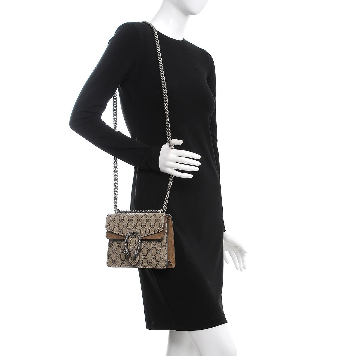 GG Supreme Monogram Mini Dionysus Shoulder Bag Taupe