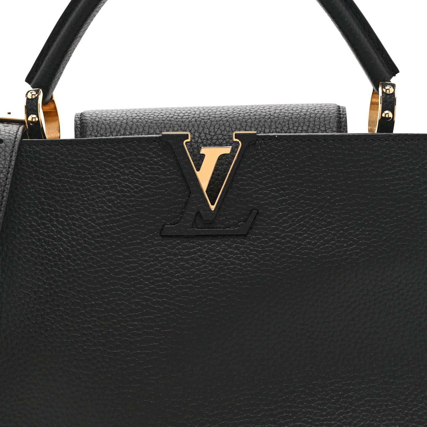 Louis Vuitton Taurillon Capucines PM Black 7 of 9