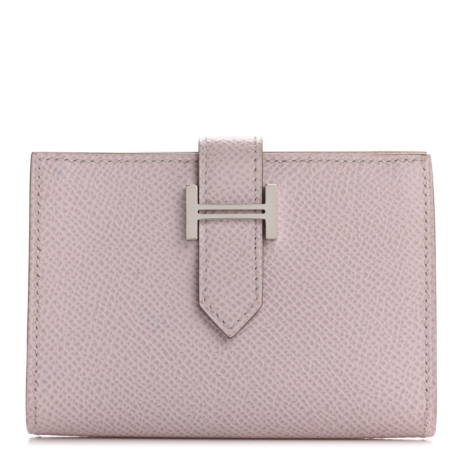 Hermes Epsom Bearn Card Holder Wallet Mauve Pale 1 of 8