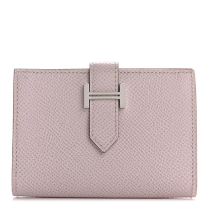 Hermes Epsom Bearn Card Holder Wallet Mauve Pale 1 of 8