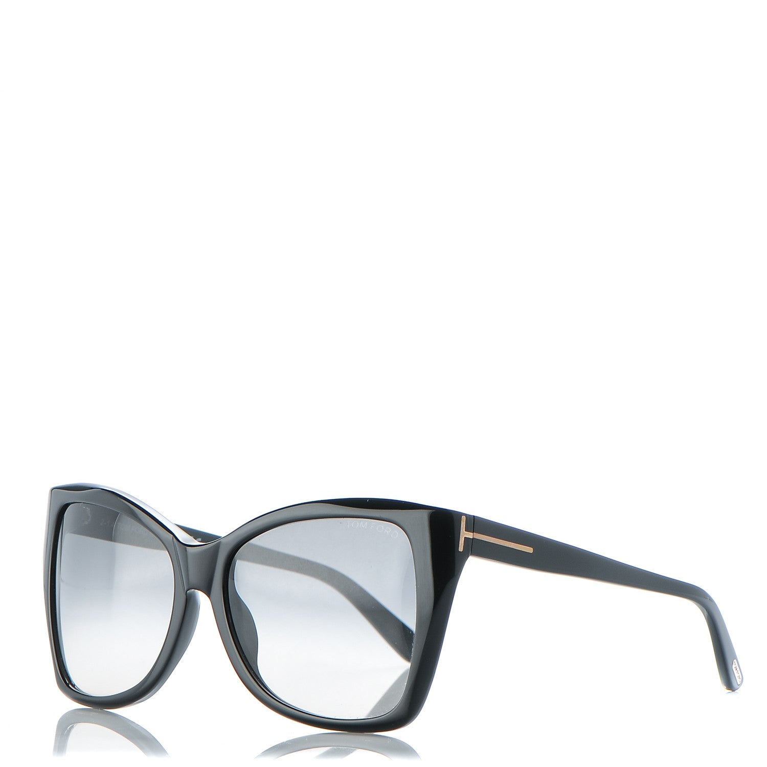 Tom Ford Carli Oversize Square Cateye Sunglasses TF295 Black 1 of 7