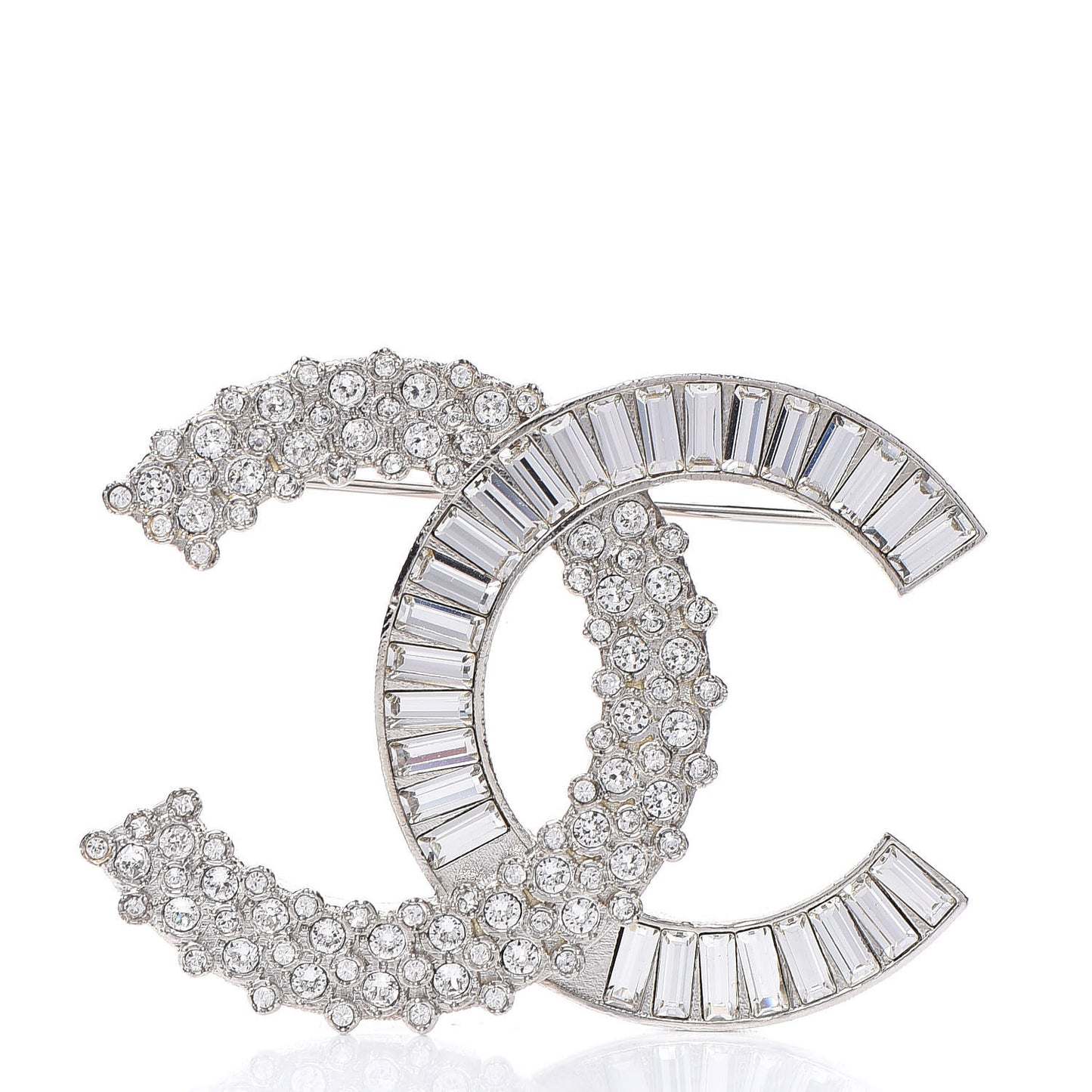 Crystal CC Brooch Silver