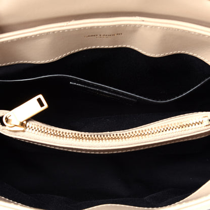 Saint Laurent Calfskin Y Quilted Monogram Small Loulou Chain Satchel Dark Beige 5 of 8