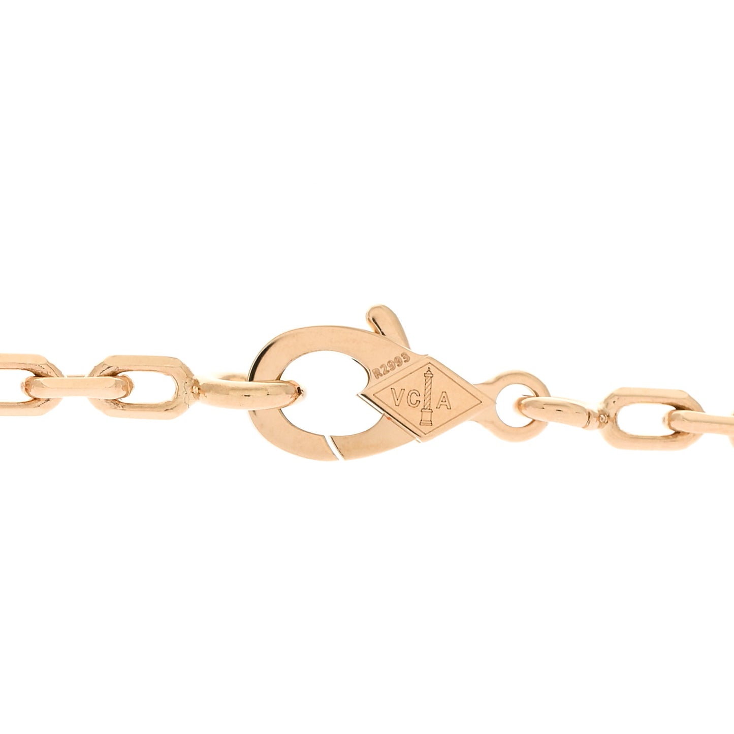 18K Yellow Gold Rock Crystal 20 Motifs Vintage Alhambra Necklace