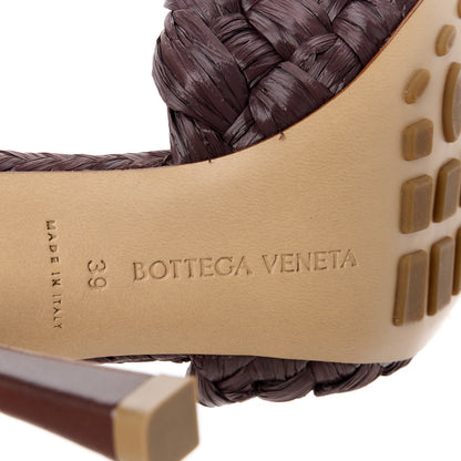 Bottega Veneta Raffia Twisted Intrecciato Stretch Mule Sandals 39 Bitter Chocolate 6 of 9