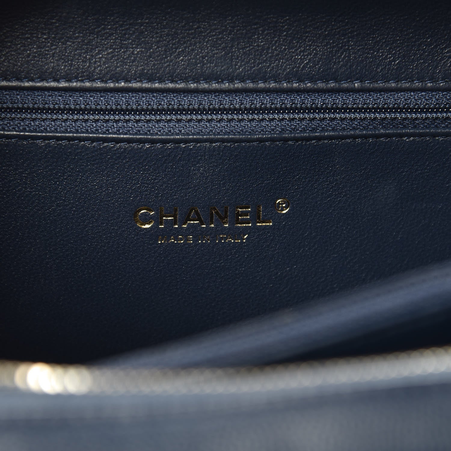 Chanel Caviar Quilted Medium CC Filigree Vanity Case Navy 6 of 11