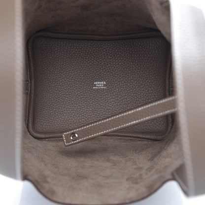 Hermes Taurillon Clemence Picotin Lock 18 PM Etoupe 5 of 9