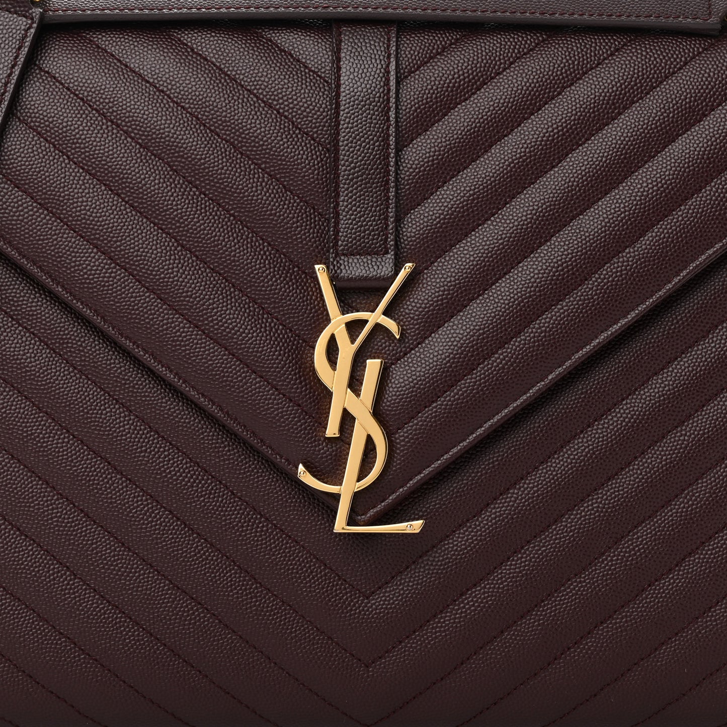 Grain De Poudre Matelasse Chevron Large Monogram Satchel Rouge Legion