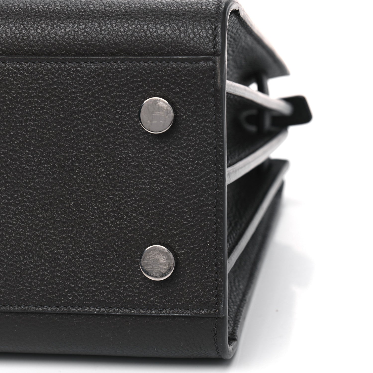 Saint Laurent Grained Calfskin Baby Sac De Jour Coal 8 of 10