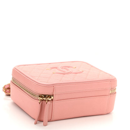 Chanel Caviar Quilted Medium CC Filigree Vanity Case Rose Pink 4 of 9