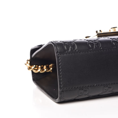Gucci Guccissima Small Padlock Shoulder Bag Black 5 of 16