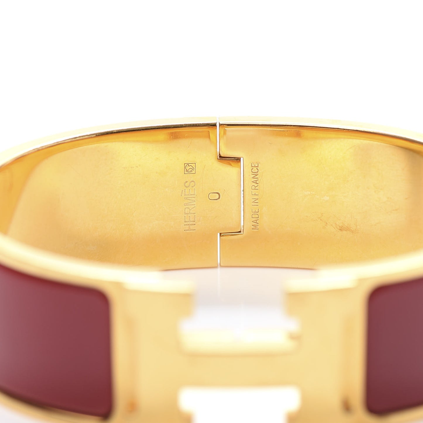 Enamel Wide Clic Clac H Bracelet GM Red