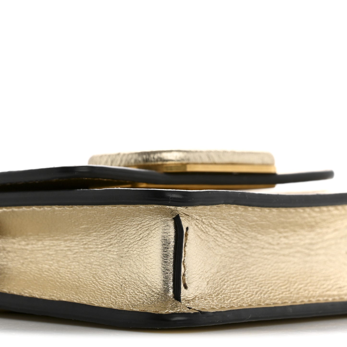 Metallic Calfskin Mini VSling Shoulder Bag Sahara