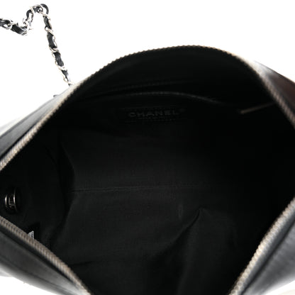 Chanel Calfskin Chain 20s Signature Bowling Bag Black 5 of 11