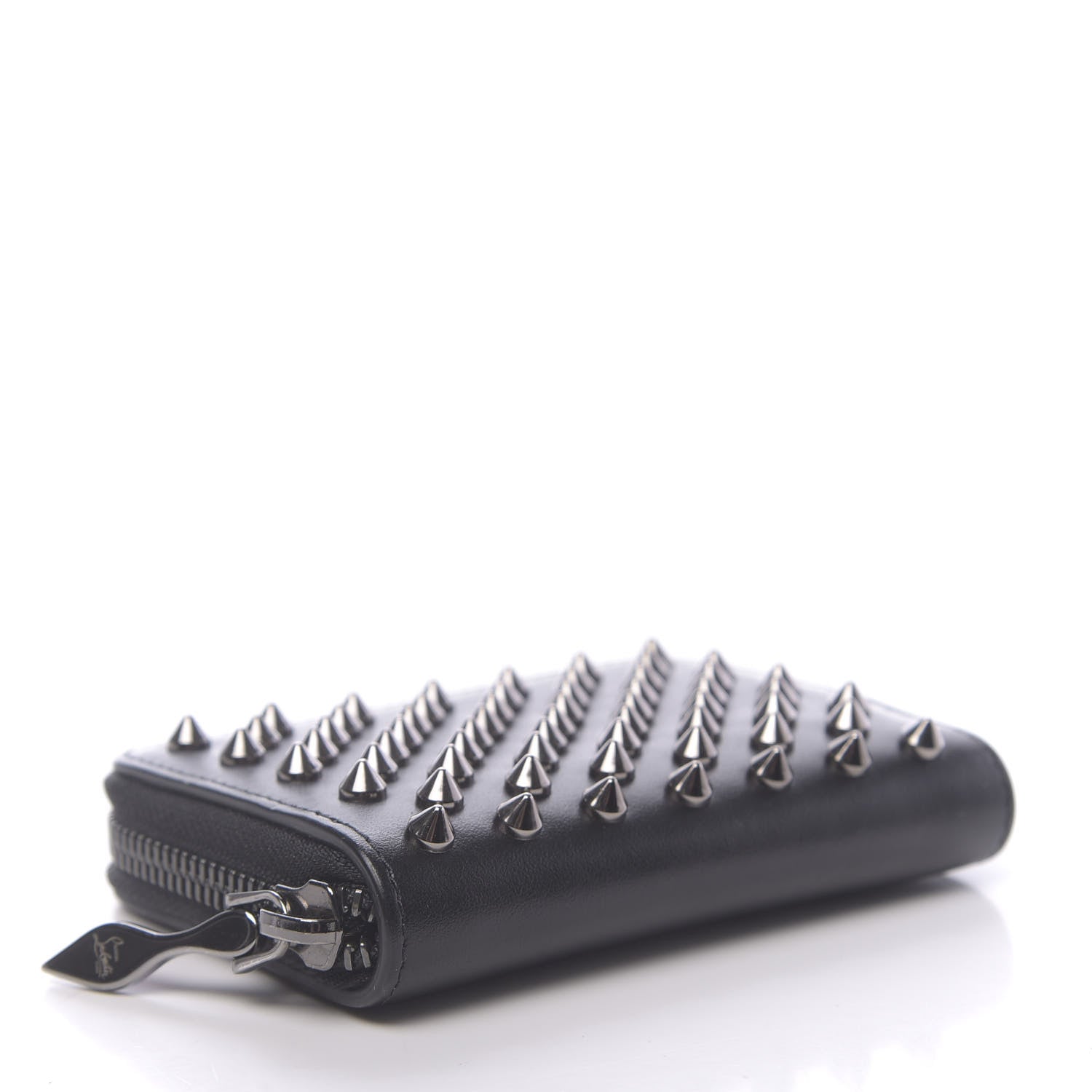 Christian Louboutin Calfksin Spiked Panettone Coin Purse Black 4 of 7