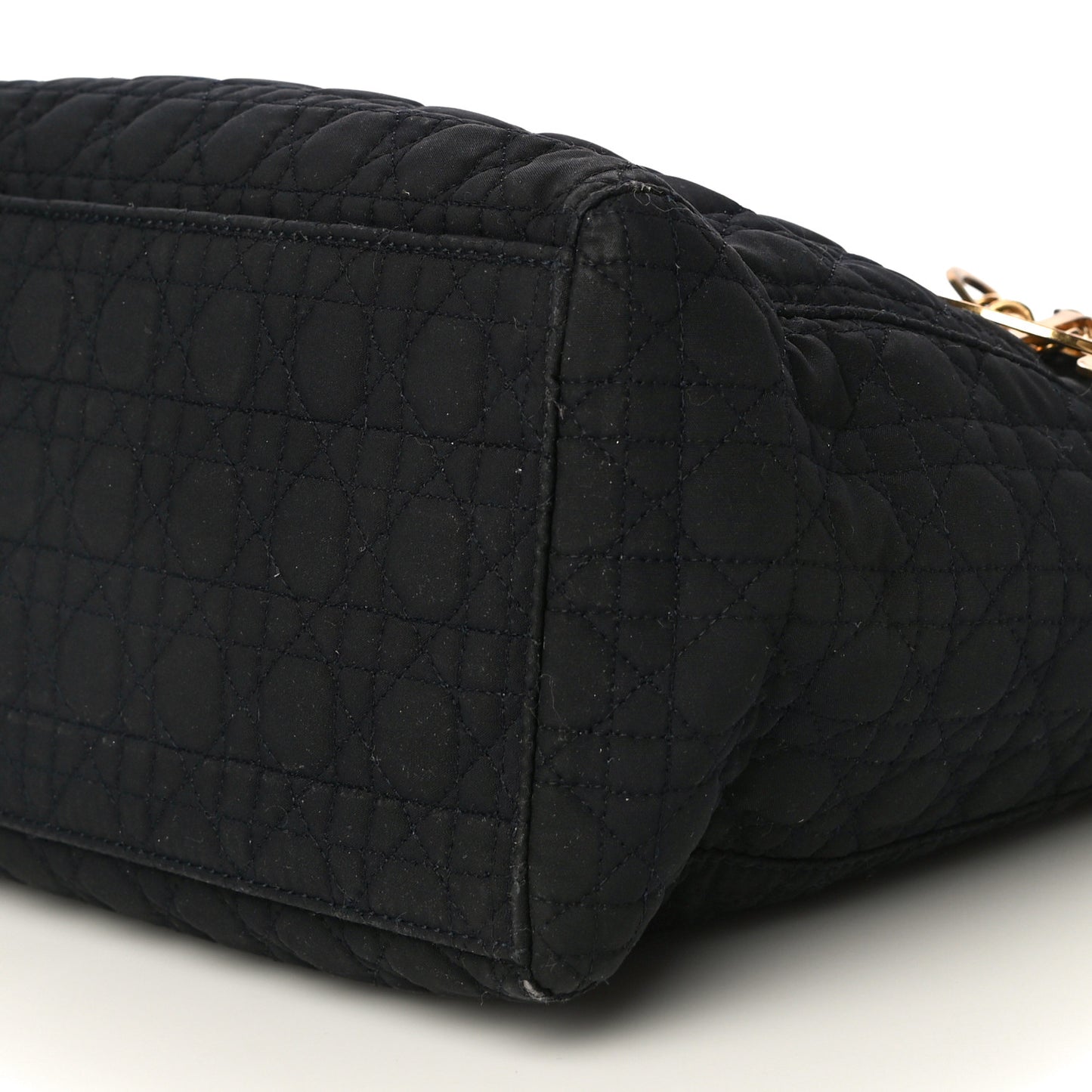 Nylon Cannage Medium Lady Dior Black
