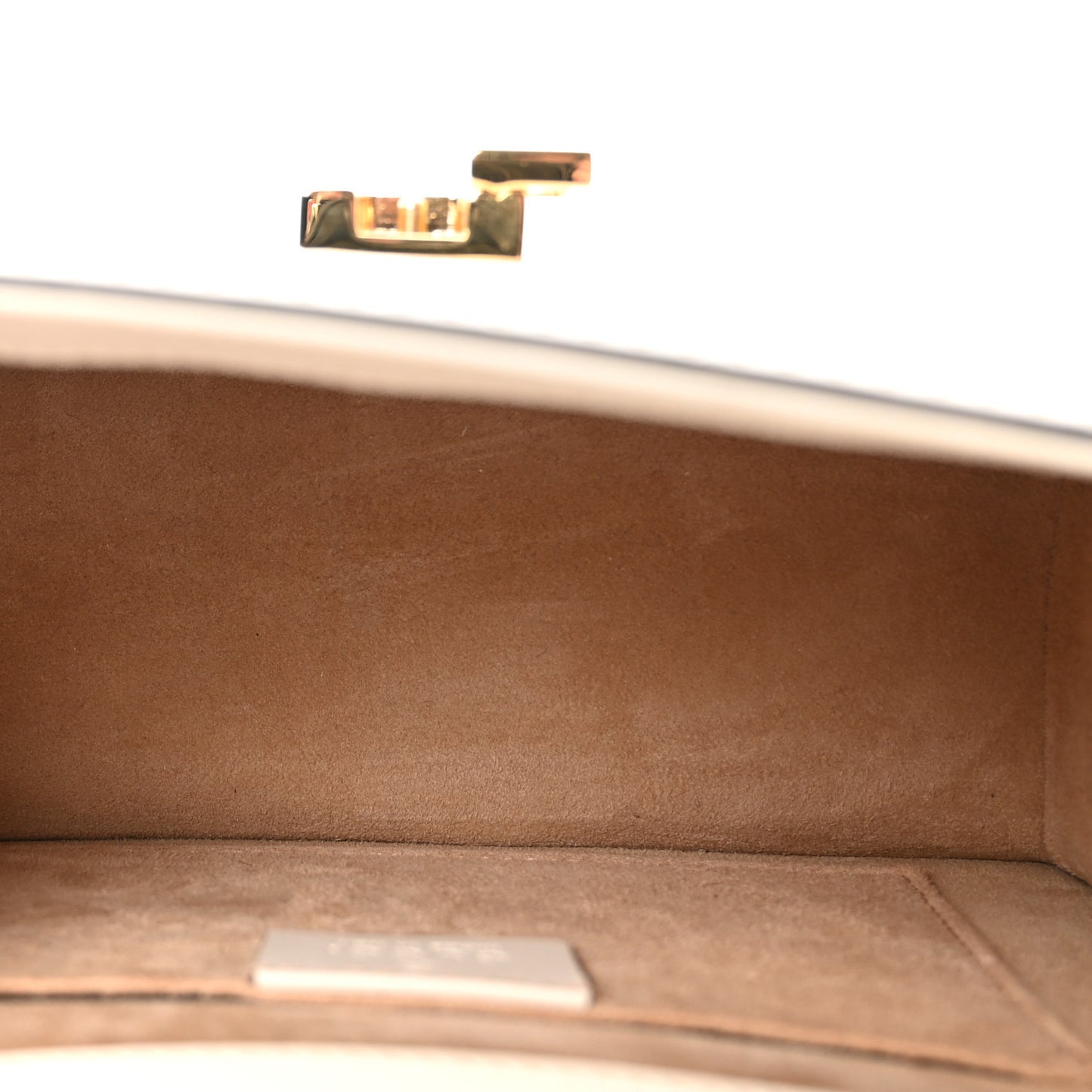 Calfskin Mini Sylvie Top Handle Bag White