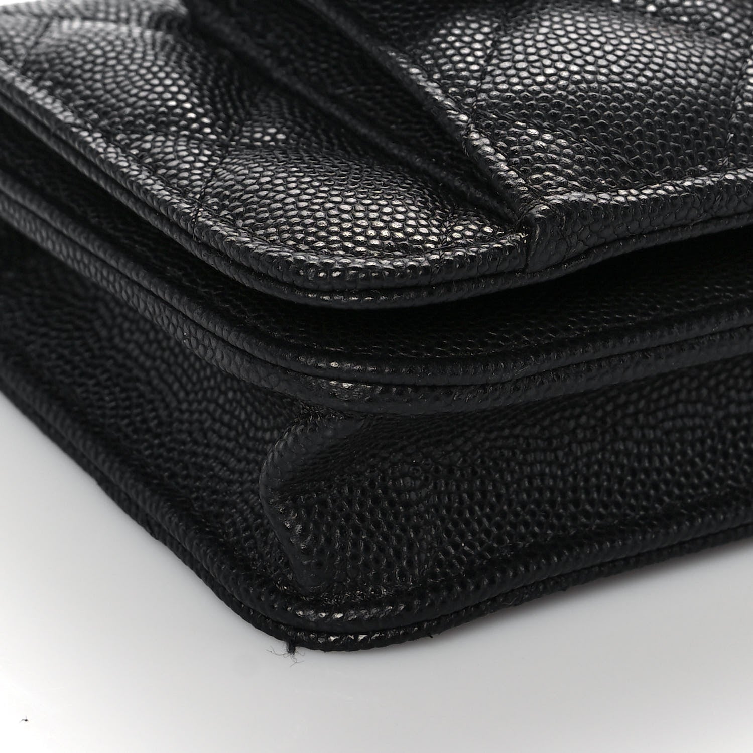 Chanel Caviar Quilted Pocket Twins Clutch With Chain Black 8 of 12