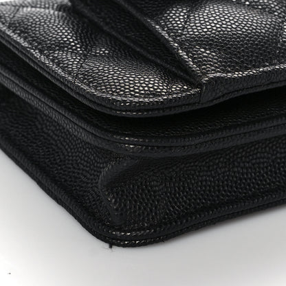 Chanel Caviar Quilted Pocket Twins Clutch With Chain Black 8 of 12