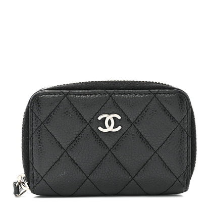 Chanel Caviar Quilted Zip Coin Purse Black 1 of 12