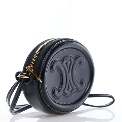 Celine Smooth Calfskin Triomphe Oval Wallet Black 3 of 6