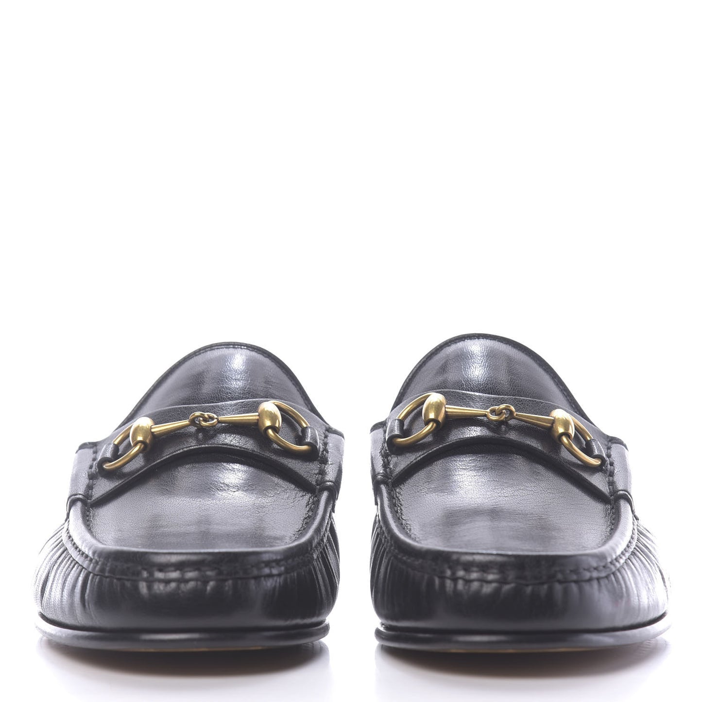 Goatskin Mens Horsebit Slippers 10 Black