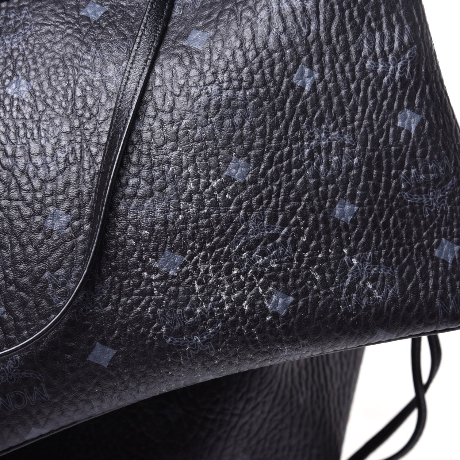 MCM Visetos Medium Liz Reversible Shopper Tote Black 15 of 18