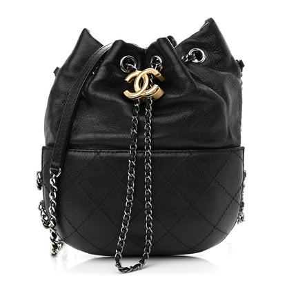 Chanel Calfskin Quilted Small Gabrielle Bucket Black 1 of 12