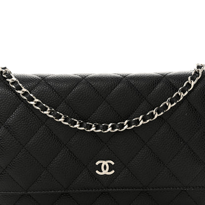 Chanel Caviar Quilted Wallet on Chain WOC Black 8 of 11