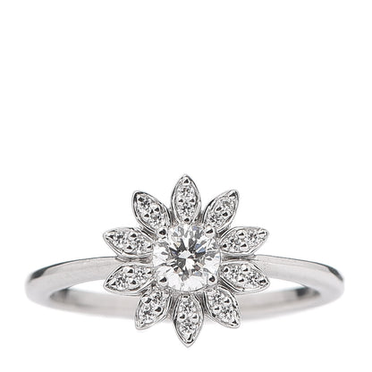 Tiffany Platinum Diamond Enchant Garden Flower Ring 48 4.5 1 of 5